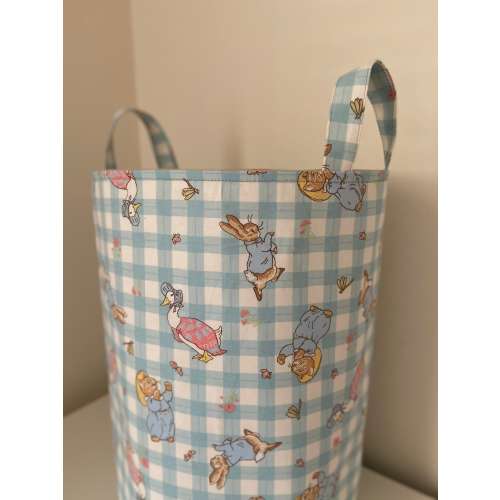 Peter Rabbit Fabric Toy Bin, Nursery Storage Basket, Baby Shower Gift