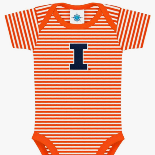 Creative Knitwear College Baby NCAA Infant Striped Bodysuit