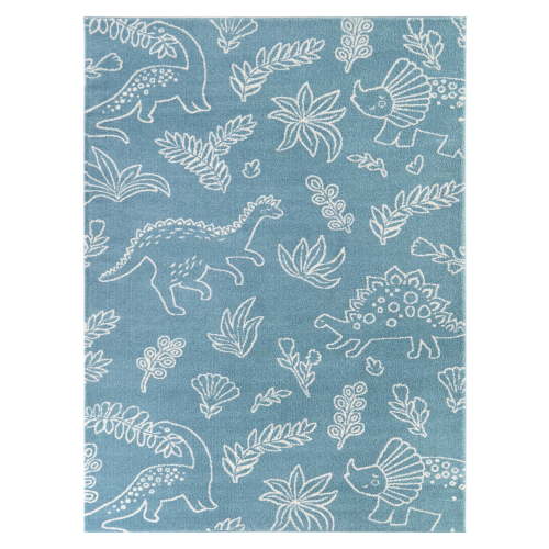 Mainstays Blue Dinosaur Indoor Rug, 5' 3"W x 7'L