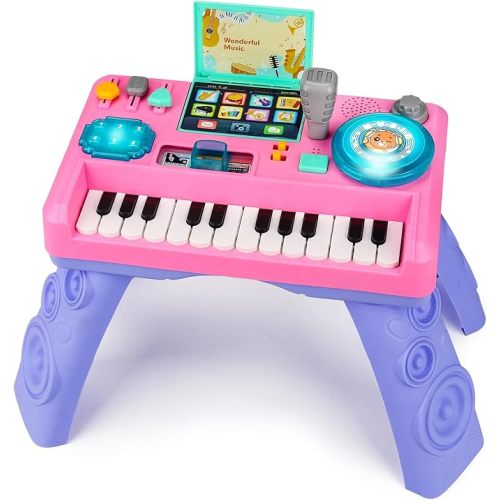 Baby DJ Table Musical Piano Toys for Toddlers Boys Girls with Music & Light