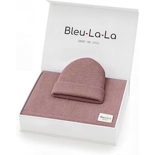 Bleu La La Baby Gift Set - Organic Cotton Newborn Blanket Essentials, Thoughtful Baby Shower & New Baby Gift for Boys & Girls (Luxe - Sugar Plum)