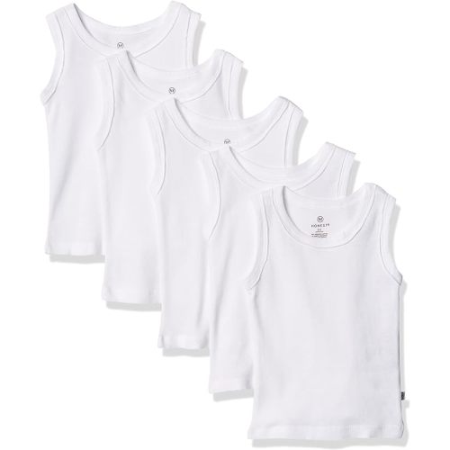 HonestBaby Unisex-Baby Sleeveless Muscle T-Shirts 100% Organic Cotton for Infant Baby and Toddler Boys, Girls