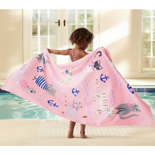 Salty Cat Kid Beach Towel UPF 50+