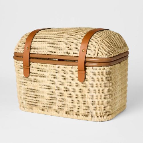 21" Woven Rattan Storage Trunk Brown - Threshold™ designed with Studio McGee