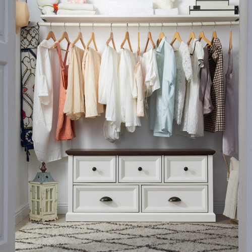 Winston Porter Muhsinah 45" 5 Drawer Dresser for Bedroom, Organizer Storage Bench Chest Trunk, Farmhouse Rustic Storage & Reviews | Wayfair