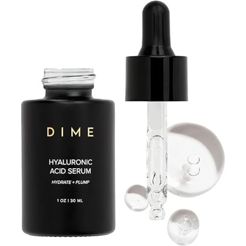 DIME Beauty Hyaluronic Acid Serum - Ultra Hydrating Anti-Aging Face Serum for Dry Skin, Plumping and Smoothing Fine Lines, Lightweight, Vegan, Cruelty-Free Facial Serum, 1 oz / 30 ml