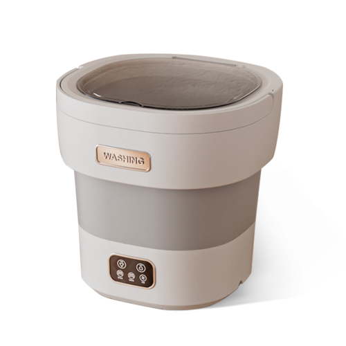 12L Large Capacity Collapsible Mini Washing Machine & Dryer – Portable Collapsible Washer with 3 Wash Modes, Spin Basket – For Underwear, Baby Clothes, Socks, Apartments, Dorms,RVs,Travel–Light Beige