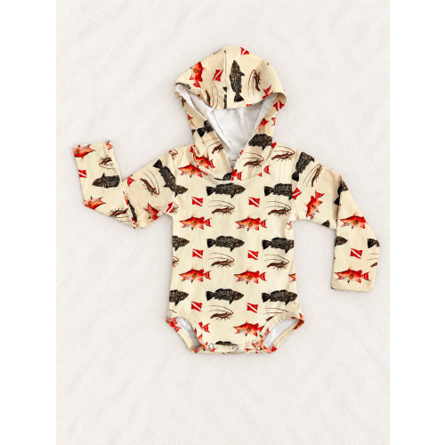 Reef Raiders - Sun Protective Hooded SunTide™ Bodysuit - READY TO SHIP – Bub & Tide