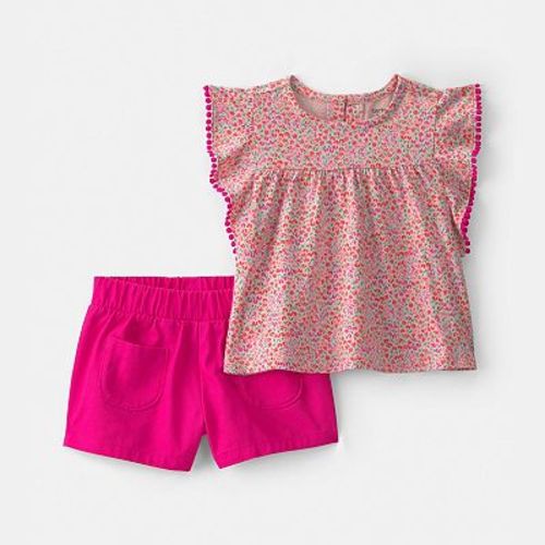 Baby Girl Carter's 2-Piece Floral Top & Short Set