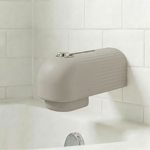 Roslim Silicone Baby Bathtub Spout Cover, Upgraded Faucet Protector for Kids, Bath Spout Guard for Baby Safety, Soft Tub Faucet Cover, Water Spout Cover for Child Safety, Universal Fit, Taupe