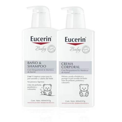 Eucerin Baño + Shampoo Baby + Crema Corporal Baby
