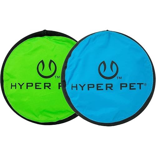 Hyper Pet Flippy Flopper 9" Flying Disc Soft Dog Toy, Floats in Water & Safe on Teeth, for All Breeds, Pack of 2 (Colors May Vary)