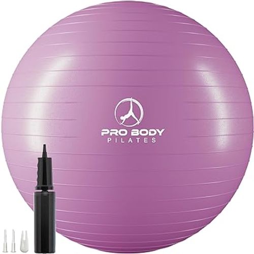 ProBody Pilates Exercise Ball - Multiple Sizes Gym Grade Balance Ball for Fitness, Yoga, Workout, Pregnancy & Physical Therapy