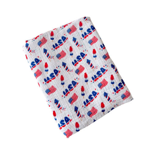 Muslin Swaddle, 4th of July