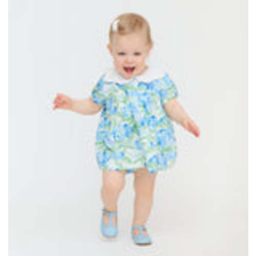 The Hill House x La Coqueta Hestia Baby Girl Set - Blue Watercolor Hyd – Hill House Home