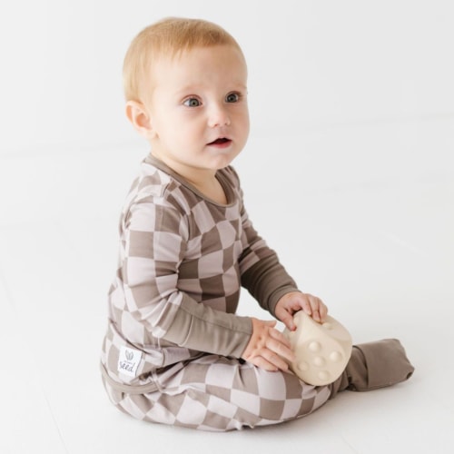 Cocoa Check Day to Night Romper Luxe Edition | Cotton Bamboo Blend