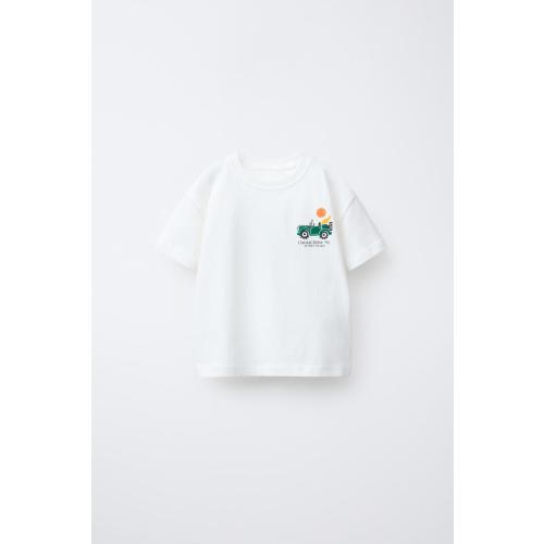 PRINTED T-SHIRT - Ecru | ZARA United States