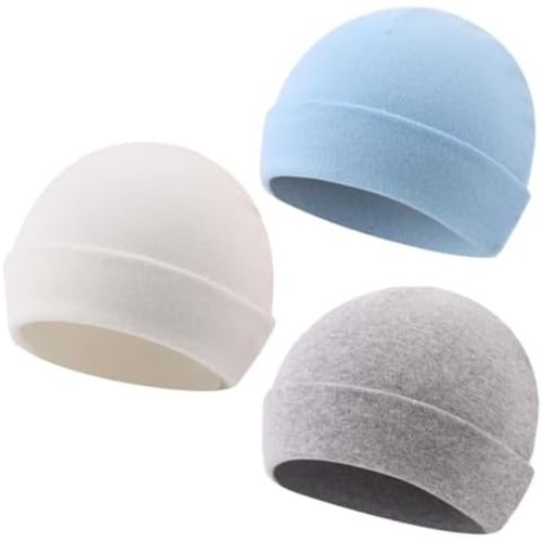 PESAAT Newborn Hospital Hat Infant Baby Boy Girl Cotton Beanie Preemie 0-12months Hats