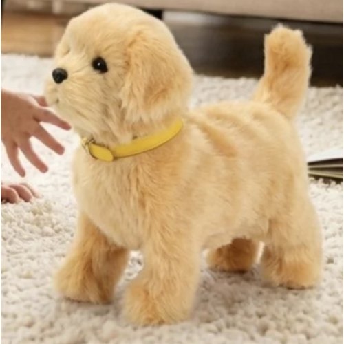 Interactive Robot Puppy, Lifelike Toy Poodle That Walks, Barks & Sits – Realistic Animatronic Companion Pet for Kids – Brown Plush Teacup Dog by Kouvr