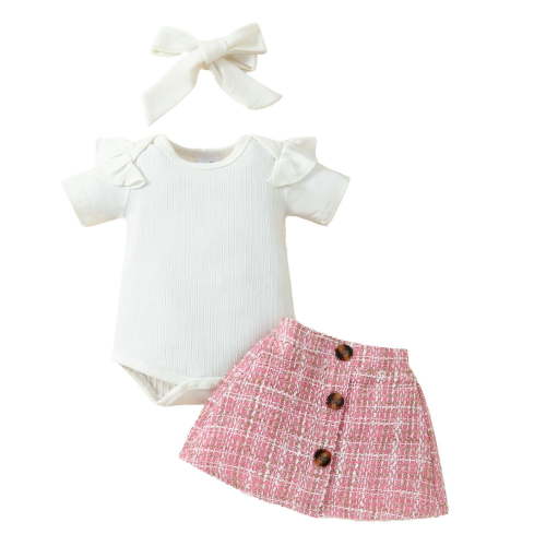 Virmaxy Toddler Baby Girls Cute Dress Suit Girls' Round Neck Fashion Baby Sleeveless Blouse Solid Color Jumpsuit Thin Crawler Pink