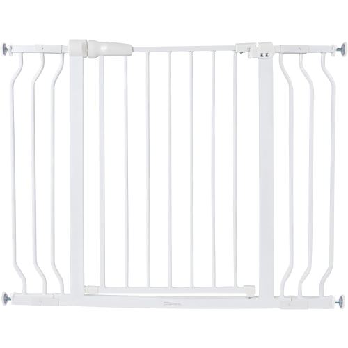 BalanceFrom Easy Walk-Thru Baby and Pet Safety Gate with Hold-Open and Auto-Close – Adjustable Steel Barrier for Stairs, Doorways, and Hallways, No Drilling Installation