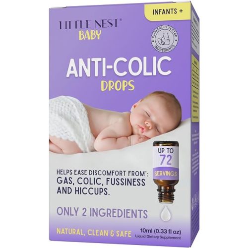 Baby Colic Relief, Anti-Colic Drops | 100% Natural Clean & Safe (72 doses) of Infant Colic Relief For Newborns and Babies