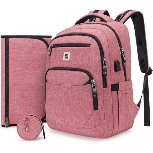 Diaper Bag Backpack, Multi function Baby Bag with Portable Changing Pad, Pacifier Holder,Waterproof Diaper Bags with USB Charging Port,Baby Essentials Perfect Baby Shower Gifts for Mom, Dad, Newborn