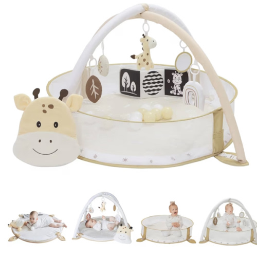 6-in-1 XL Play Mat & Play Gym, Baby Gym, Baby Activity Gym, Sensory Exploration and Motor Skill Development Toys (Sand)