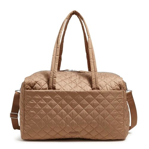 Vera Bradley Women's Performance Twill Large Travel Duffle Bag, Meadowlark Tan, One Size