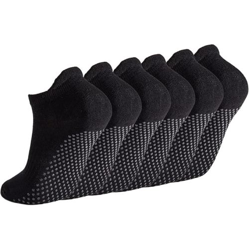 Breslatte Grip Socks Pilates Socks with Grips for Women with Cushion Cotton Non Slip Grippers Womens Gifts