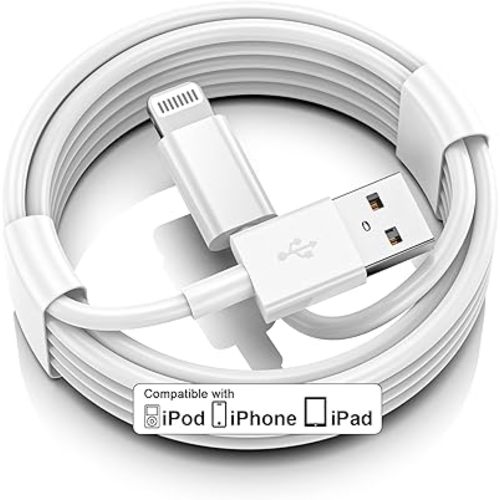 Car iPhone Carplay Cable, Car Charger Cord, USB A to Lightning Cable Fast Charging & Data Transfer for iPhone 14/13/12/11 Pro Max XR XS X 8 7 6 Plus SE Tangle-Free,3ft White