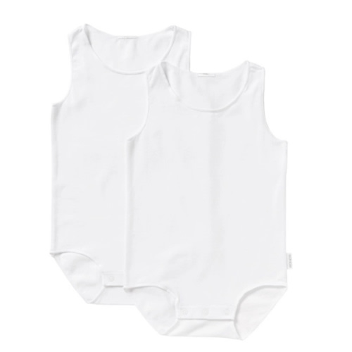 Buy Baby Wonderbodies Singletsuit 2 Pack in White Online | BONDS