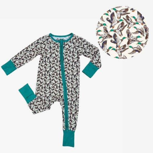 bamboo zipper pajama || delta wings