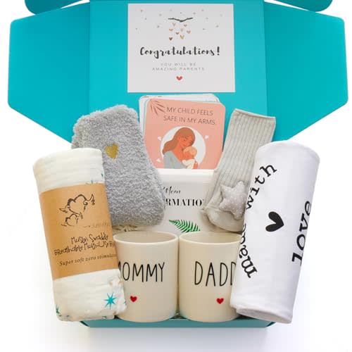 MIYYET New Mom Gifts for Women, Pregnancy Gifts for Expecting Mom, Cute New Baby Gifts for Mom and Dad to Be, New Parents Gifts, Best Gift Idea for Gender Reveal, Baby Shower, First Time Mom Gifts