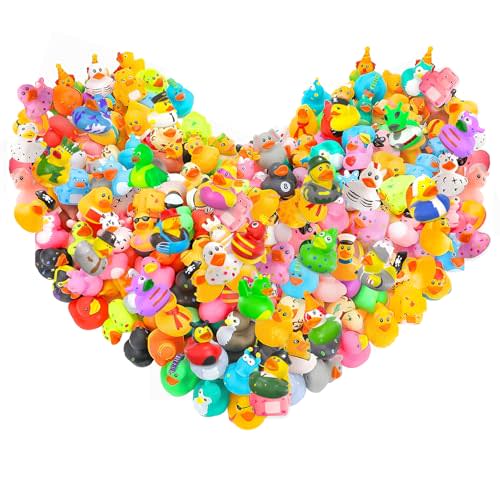 30Pcs Jeep Ducks for Ducking,30 Pack Rubber Ducks+30Cards Tags+30 Straps for Kids Baby Bath Toys Party Favors