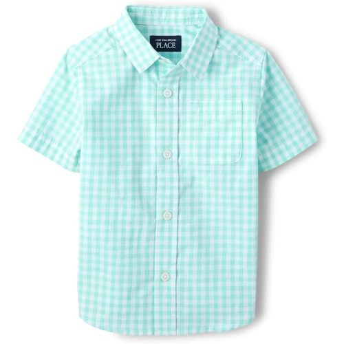 The Children's Place boys Short Sleeve Button Up Shirt