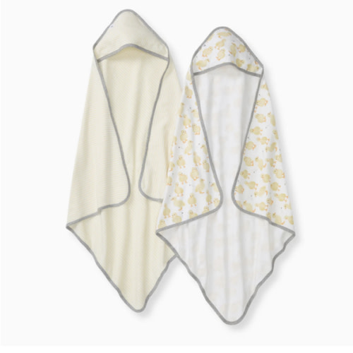 Little Ducks Organic Cotton Hooded Towels 2 Pack