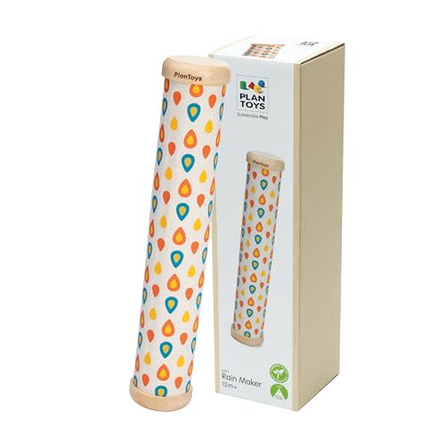 PlanToys® Wooden Rain Maker Musical Toy for Toddlers Baby 12+ Months Kids | wooden rain maker, musical toy, sensory auditory development, montessori rhythm exploration, baby musical toys, toddlers 12 m