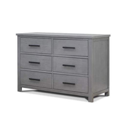 Sorelle Furniture Westley Wood Double Dresser for Nursery in Grigio Gray