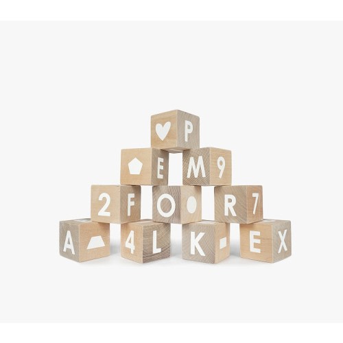 Modern Blocks Counting, Shapes & Alphabet Block Set