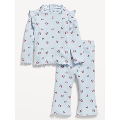 Printed Cozy Rib-Knit Ruffled Top and Pants Set for Baby | Old Navy