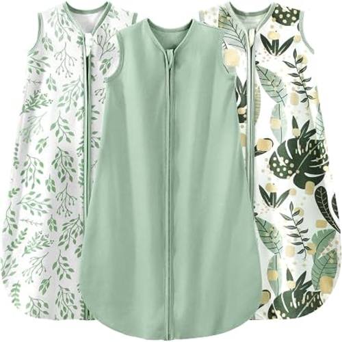 Amazon.com: Yoofoss Baby Sleep Sack 6-12 Month 0.5TOG 100% Organic Cotton 2-Way Zipper | Wearable Blankets Toddler Sleeping Sack 3 Pack, Comfy Soft Lightweight