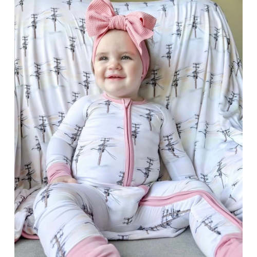 Pink Powerline Rompers
