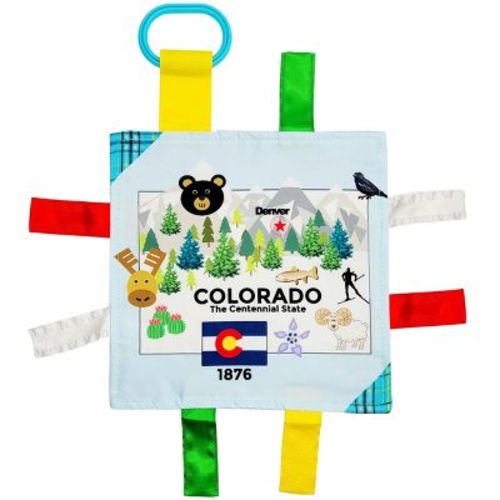Baby Jack The Learning Lovey Colorado State Baby Tag Crinkle Square Toy That Teaches Facts 8" x 8"