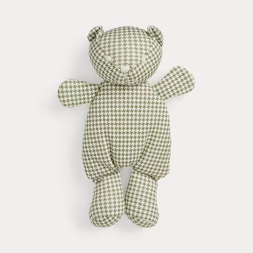 Houndstooth Cotton Interlock Plush Bear