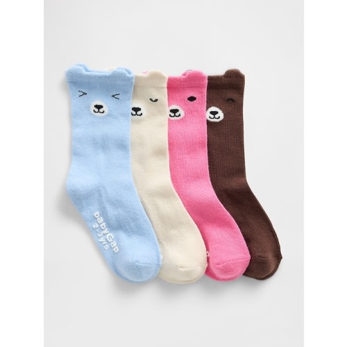 Baby & Toddler Bear Crew Socks (4-Pack)