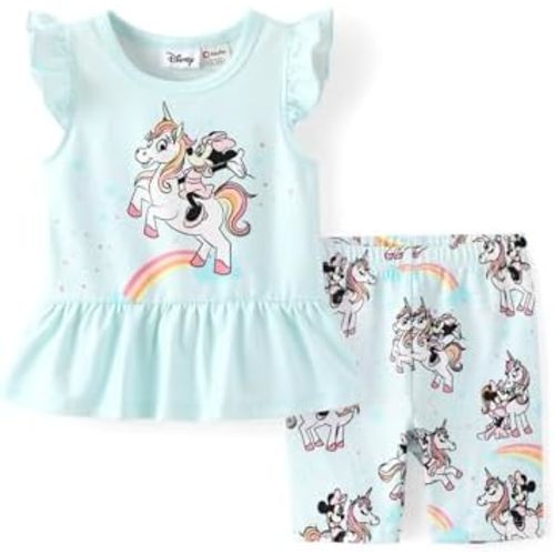 Disney Minnie Mouse Frozen Princess Marvel Toddler Girls Clothes Long Sleeve Sweatshirt + Leggings 2pcs Outfits Set 2-6Y