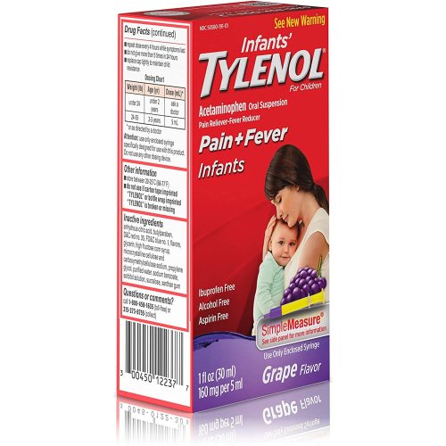 Infants' Tylenol Acetaminophen Liquid Medicine, Grape, 1 fl. oz