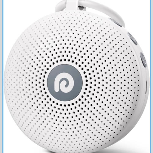Dreamegg Portable Noise Machine for Baby Adult, Features Powerful Battery, 21 Soothing Sound, Noise Canceling for Office & Sleeping, Sound Therapy for Home, Travel, Registry Gift, Classic White