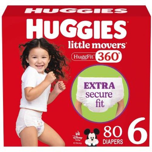 Huggies Little Movers 360 Pull On Diapers - Size 6 - 80ct